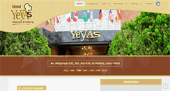 Desktop Screenshot of hotelyeyas.com
